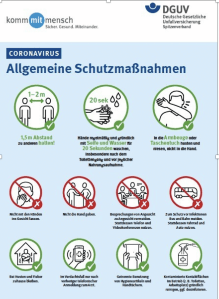 Arbeitsschutz während der Corona-Krise: Infektionsschutzmaßnahmen im Betrieb