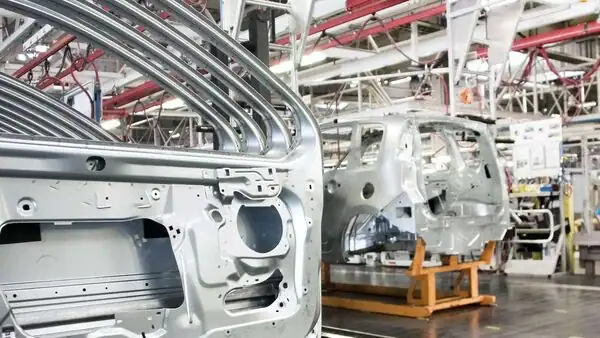 Karosserieteile in der Automobilproduktion