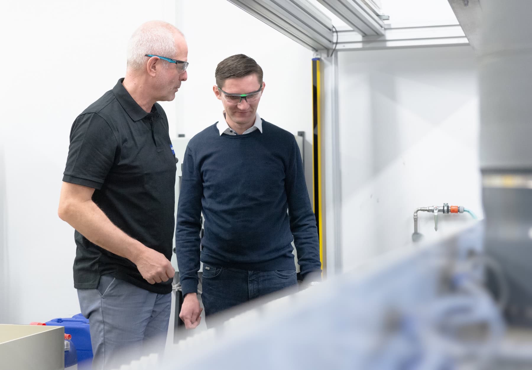 Two planners are inspecting a facility on site